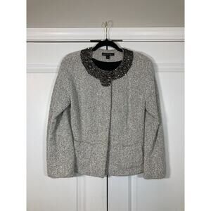 Lafayette 148 New York Martina Embellished Boucle Jacket Career Office Size 8